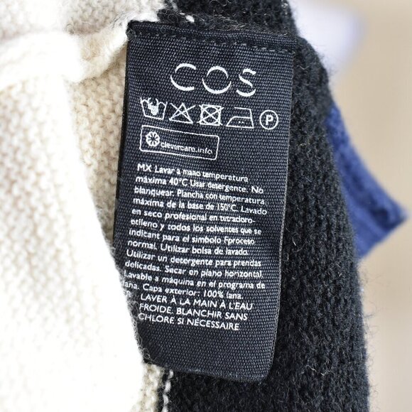 COS Knit Stripe V-Neck Wool Cardigan Sweater - S - Picture 11 of 11